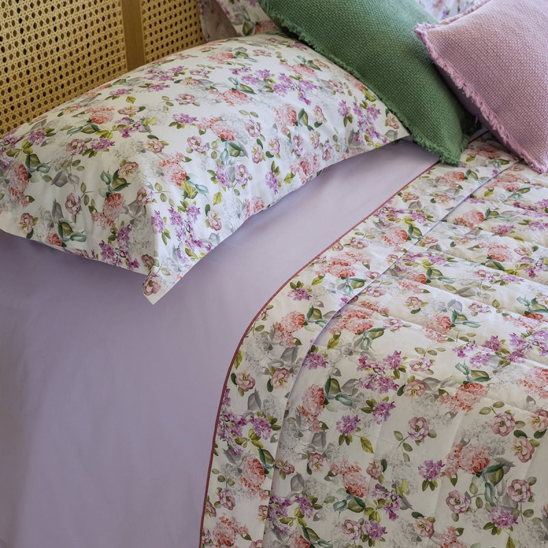 Fazzini completo lenzuola per letto singolo in Puro Percalle di Cotone art. Corolle