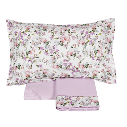 Fazzini completo lenzuola per letto singolo in Puro Percalle di Cotone art. Corolle