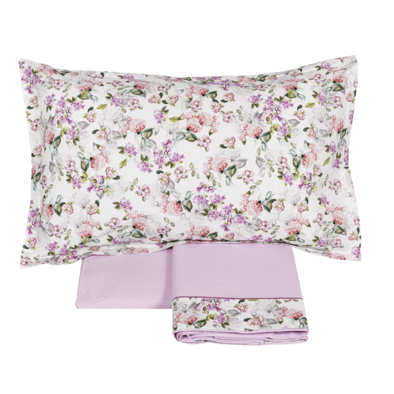 Fazzini completo lenzuola per letto singolo in Puro Percalle di Cotone art. Corolle