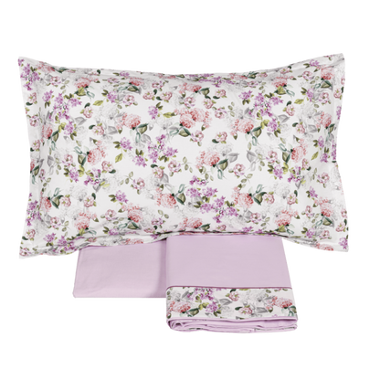 Fazzini completo lenzuola per letto singolo in Puro Percalle di Cotone art. Corolle