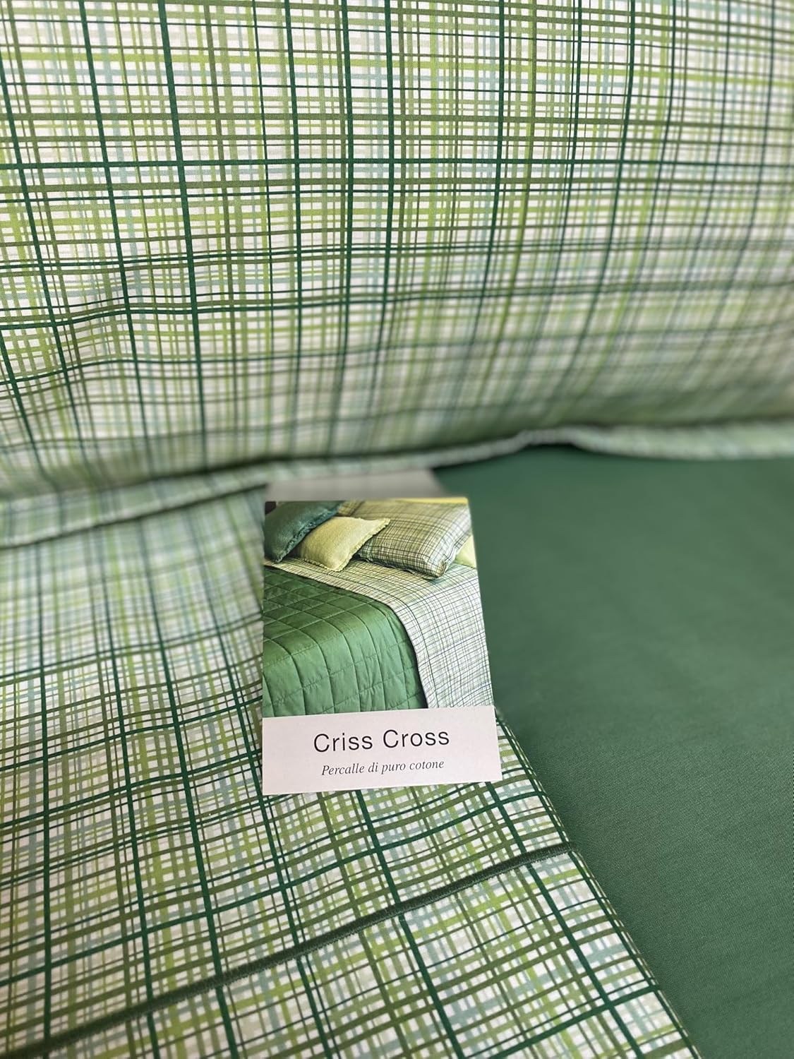 Fazzini completo lenzuola matrimoniali in Puro Percalle di Cotone art. Criss Cross