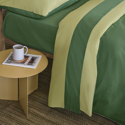 Fazzini complete double bed sheets solid color in Pure Cotton Percale 200TC art. Dialogo