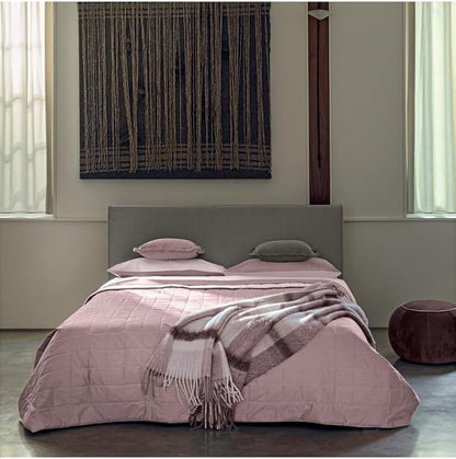 Draps de lit double complets Fazzini de couleur unie en pur coton percale 200TC art. Dialogue