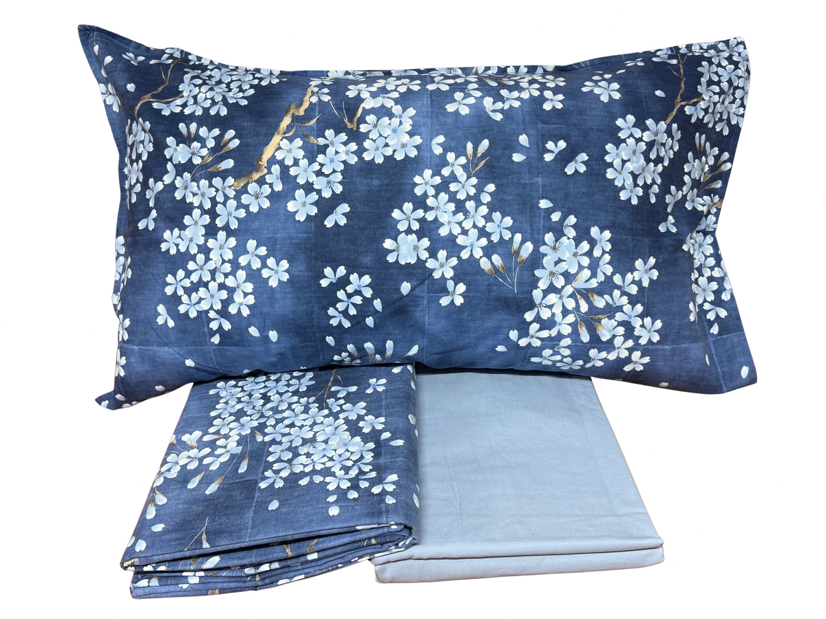 Fazzini Completo Lenzuola Matrimoniali in Flanella di Puro Cotone art. Kimono
