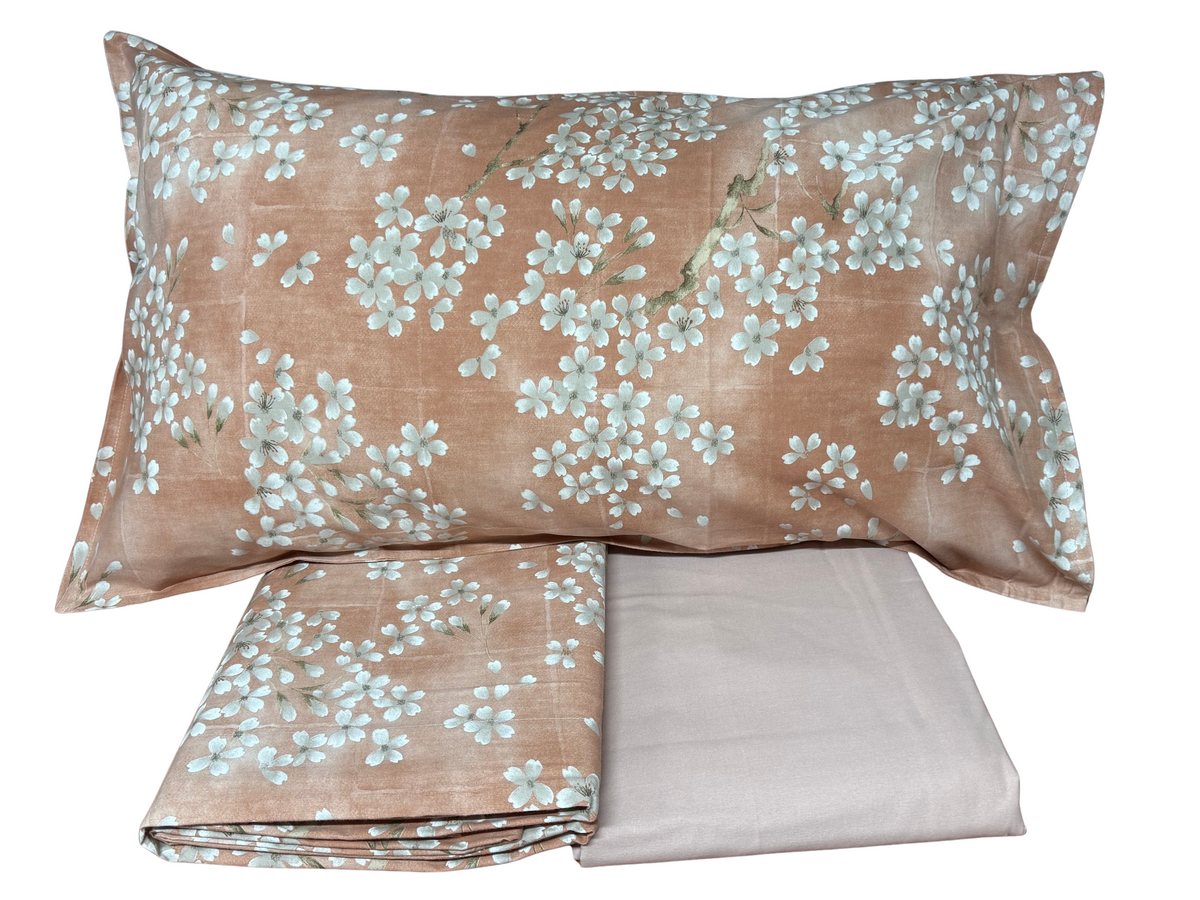 Fazzini Completo Lenzuola Matrimoniali in Flanella di Puro Cotone art. Kimono
