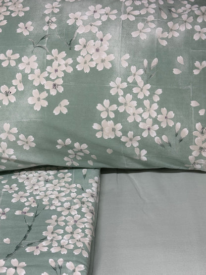 Fazzini Completo Lenzuola Matrimoniali in Flanella di Puro Cotone art. Kimono