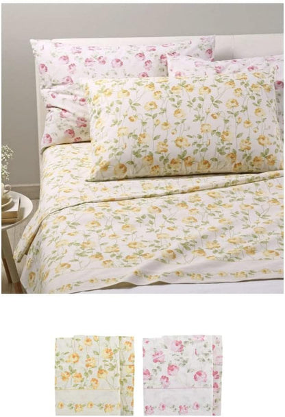 Caleffi complete bed sheets French pure cotton art. Serena