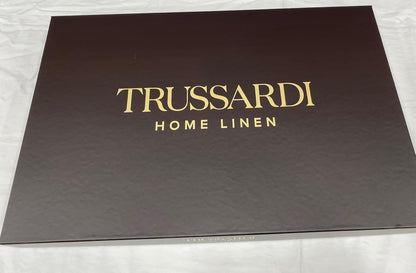 Trussardi Home Linen Double Duvet Cover Set in Finest Cotton Satin 60 Threads per cm/q Silky Effect Art. Fusion