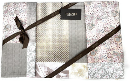 Trussardi Home Linen Double Duvet Cover Set in Finest Cotton Satin 60 Threads per cm/q Silky Effect Art. Fusion