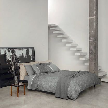 Fazzini trapunta matrimoniale peso invernale in Puro Percalle di Cotone tinto e sovrastampato art. Galuchat cm. 270x270