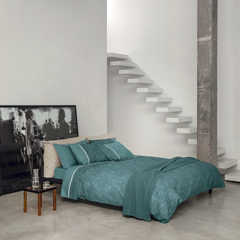 Fazzini trapunta matrimoniale peso invernale in Puro Percalle di Cotone tinto e sovrastampato art. Galuchat cm. 270x270