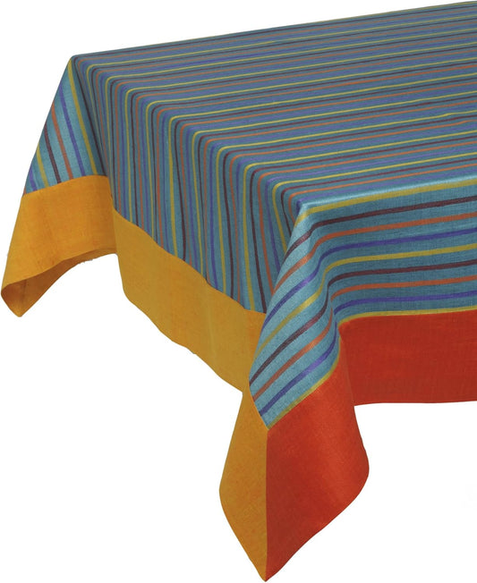 Nappe fine Zanotto Nives sans serviettes en pur lin Jacquard art. Ponza