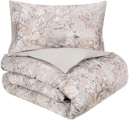 Fazzini double duvet cover set (without bottom sheet) in Pure Cotton Satin art. Giardini d'Oriente