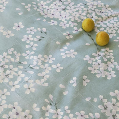 Parure de draps complète pour lit double Fazzini en percale de pur coton avec effet double volant art. Kimono