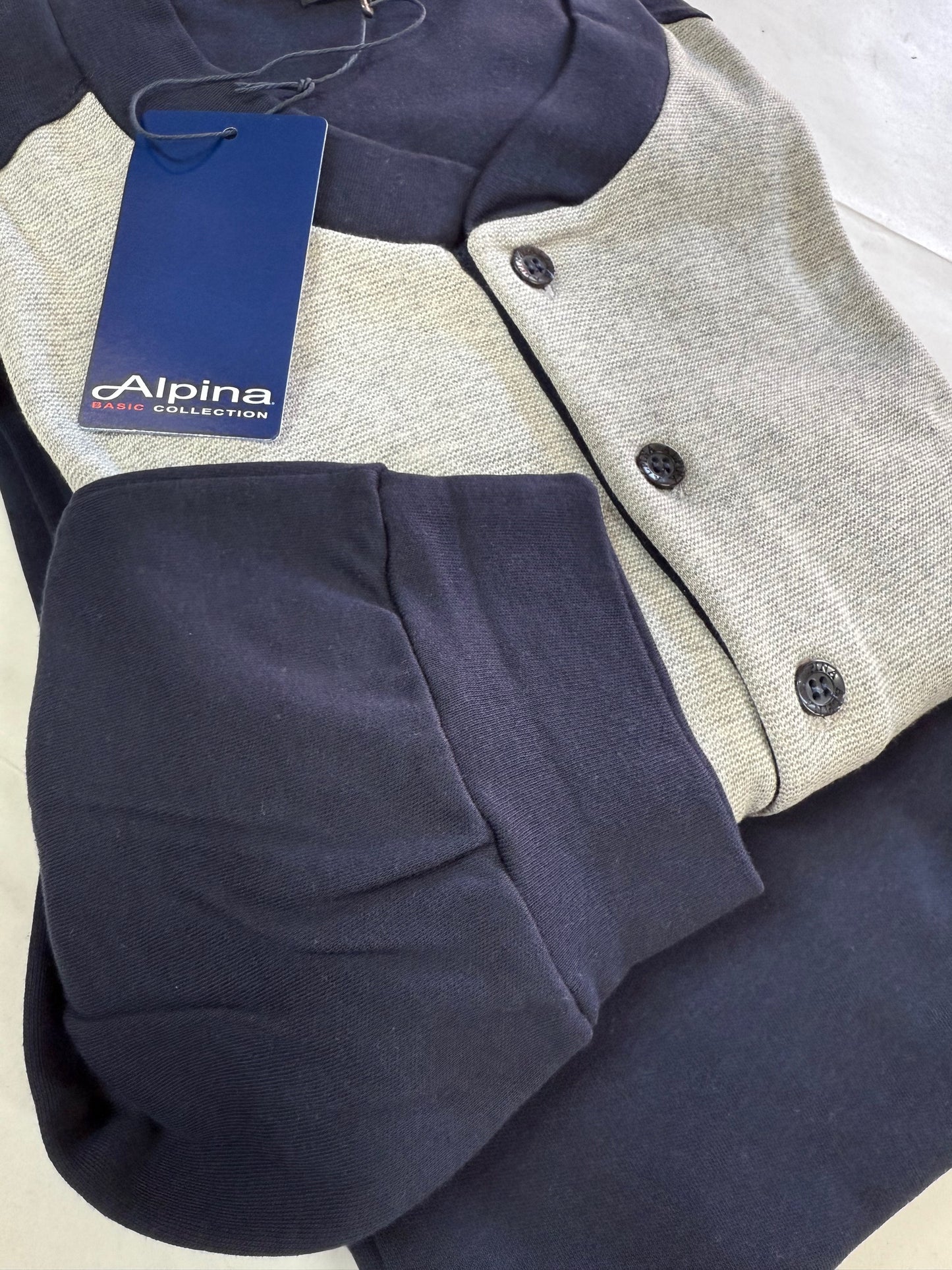 Alpina pigiama uomo in puro cotone interlock peso autunnale (taglie forti) art. Basile