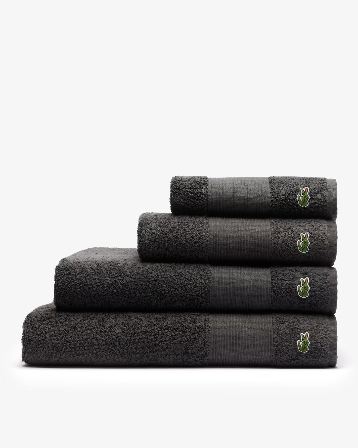 Lacoste coppia asciugamani 1+1 spugna 600 gr/mq art. Lecroco