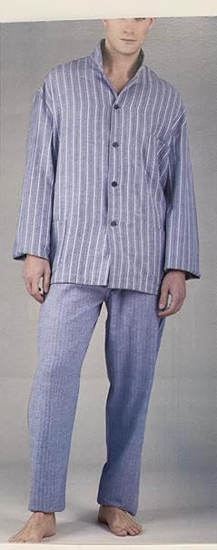 Bip Bip Classic Men's Pajamas with Shirt Collar in Pure Warm Cotton Flannel Art. E 020005