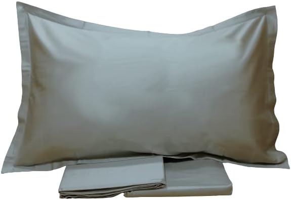 Fazzini Double bed sheet set in pure cotton satin 300TC silky effect art. Trecento top quality