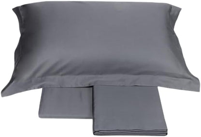 Fazzini Double bed sheet set in pure cotton satin 300TC silky effect art. Trecento top quality