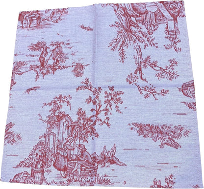 Tessitura Randi 1931 Servizio da tavola con tovaglioli in fiandra jacquard di puro cotone art. Jouy