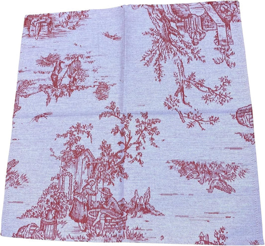 Tessitura Randi 1931 Table service with napkins in pure cotton jacquard Flanders art. Jouy