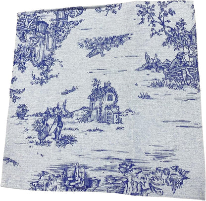 Tessitura Randi 1931 Service de table avec serviettes en pur coton jacquard Flandre art. Jouy