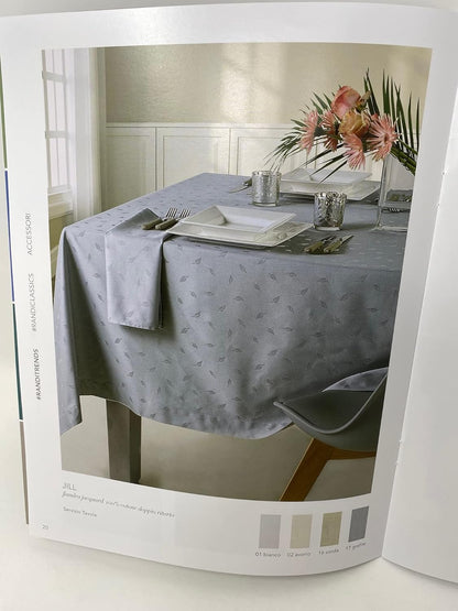 Tessitura Randi 1931 Table service special sizes in pure cotton jacquard Flanders art. Jill