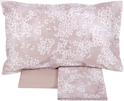 Parure de lit double complète Fazzini en percale de pur coton art. Kimono