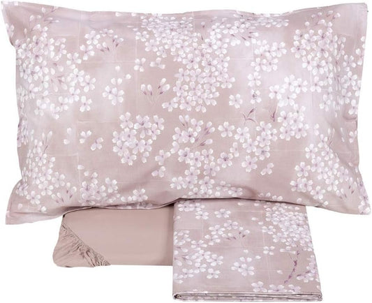 Fazzini complete double bed sheets in pure cotton percale art. Kimono