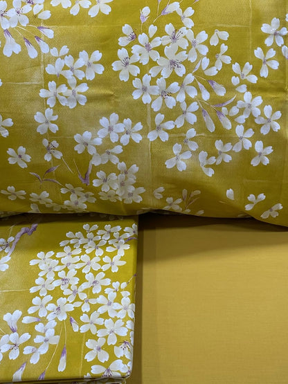 Parure de lit double complète Fazzini en percale de pur coton art. Kimono