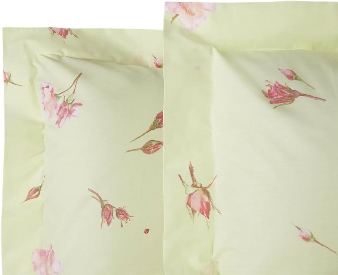 Housse de couette complète pour lit double en percale de coton fin Mirabello Milano Art. La Vie en Rose