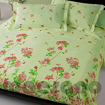 Housse de couette complète pour lit double en percale de coton fin Mirabello Milano Art. La Vie en Rose