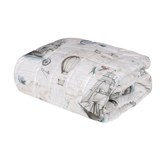 Fazzini copriletto trapuntato per Letto Singolo in Puro Percalle di Cotone art. Magellano