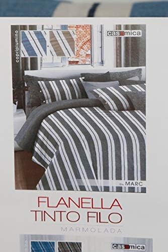 Casamica Complete Double Duvet Cover in Pure Yarn-Dyed Cotton Flannel Art. Marc