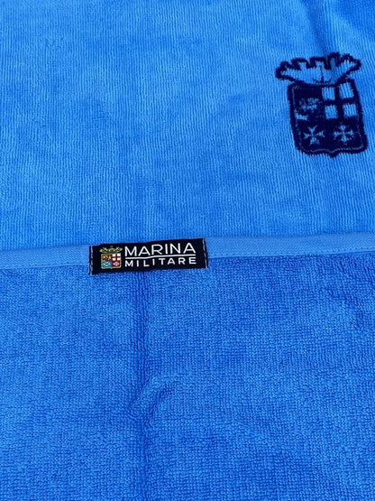 Marina Militare Coppia di Asciugamani 1+1 in Pura Spugna idrofila a Riccio Art. 6M98482MM