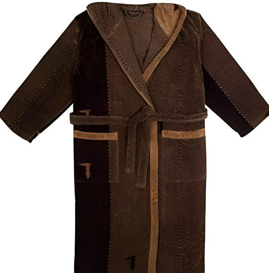 Trussardi Home Linen Accappatoio con Cappuccio in Spugna di Puro Cotone Art. New Tweed