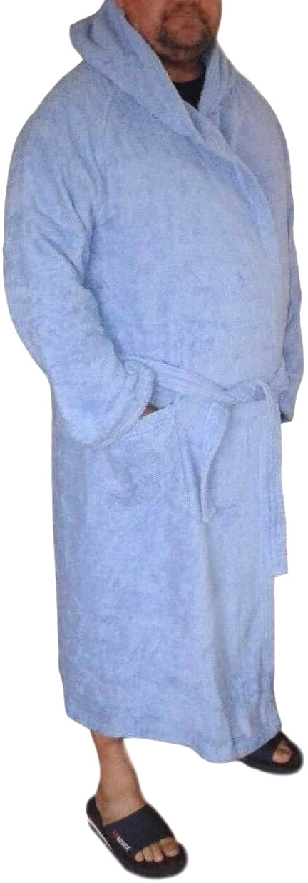 Accappatoio in Spugna idrofila con Cappuccio Unisex Taglie Extra Forti OVERSIZE, Art. Maxi Tinta Unita