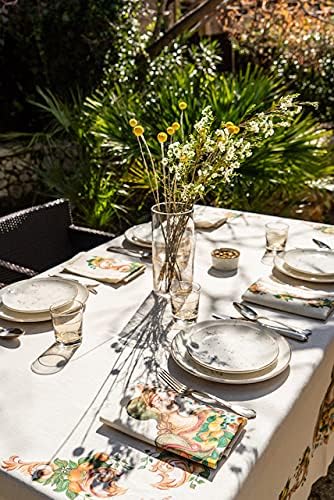 The Napking Elegant table cover without napkins in Pure Linen with digital print with typical Sicilian design art. Paladini