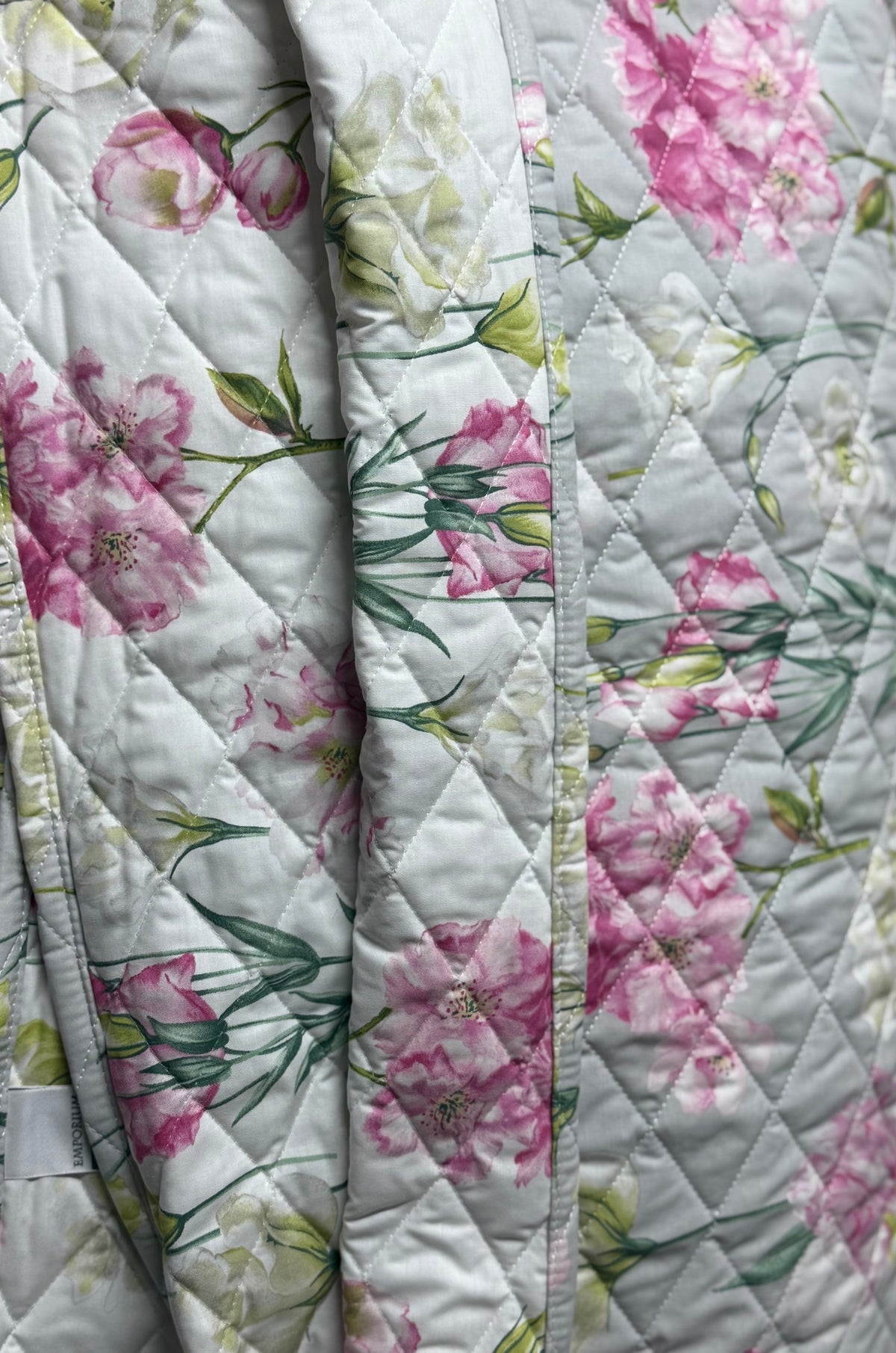 Mirabello Quilt trapuntato Una Piazza e Mezza in Puro Percalle double-face art. Lisianthus