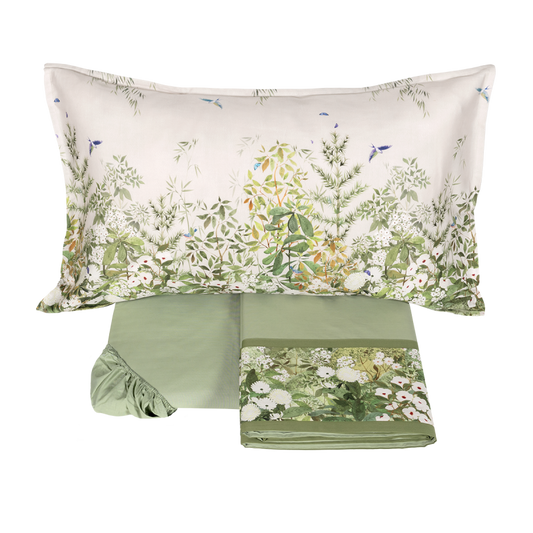 Fazzini completo lenzuola matrimoniali in Percalle di Cotone e Raso art. Nara