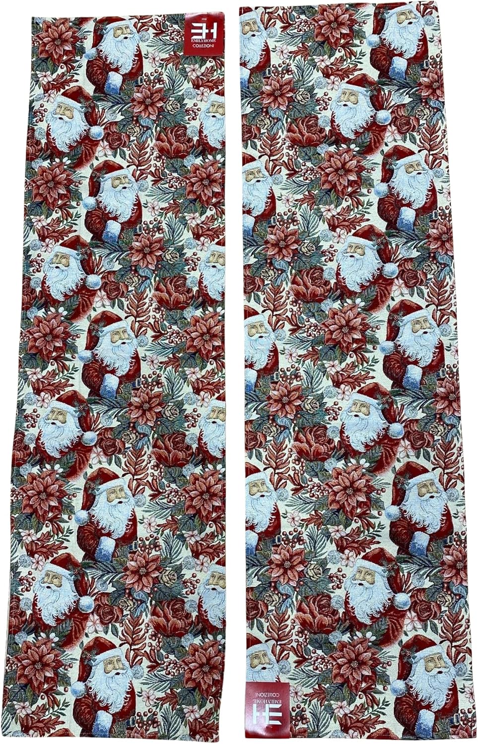 Nappe de Noël Emily Home en tissu Gobelin avec fils Lurex dorés (sans serviettes) Taille ronde diamètre cm. 160 + 2 patins inclus 