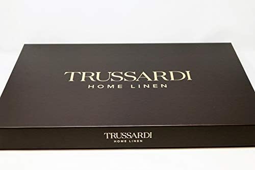 Trussardi Home Linen Completo Copripiumino Matrimoniale in finissimo Raso di Cotone 60 Fili al cm/q Effetto setificato Art. New Line