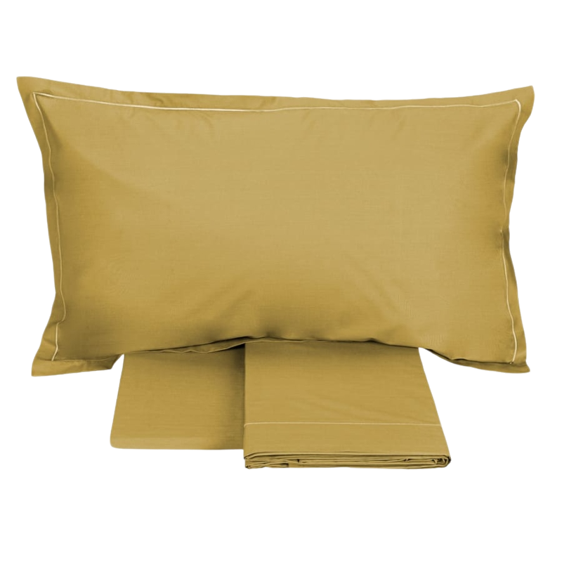 Fazzini Completo Lenzuola matrimoniali in Percalle di Puro Cotone 200TC Art. Teseo