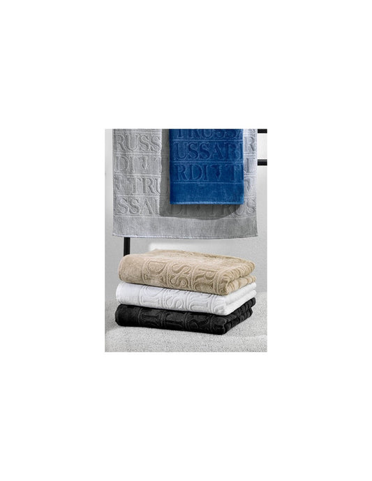 Trussardi Home Linen Serviette de bain Art. Overlogo en éponge garnie et hydrophile à l'intérieur cm. 100x150