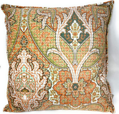 Fazzini Elegante Cuscino d'arredamento in Puro Velluto Stampa Digitale Art. Paisley cm. 50x50