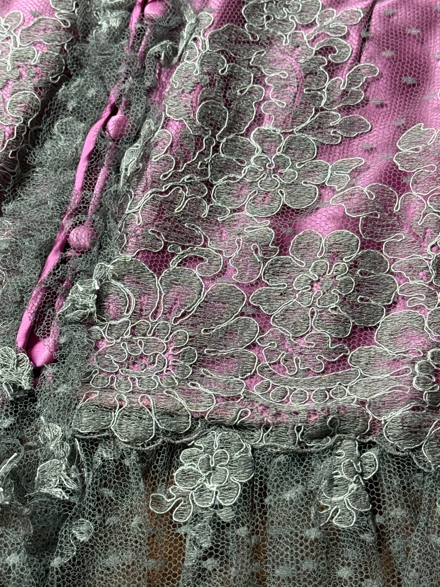 Sgarlata Home Camicia da Notte Corta in Raso e Tulle art. Patrizia