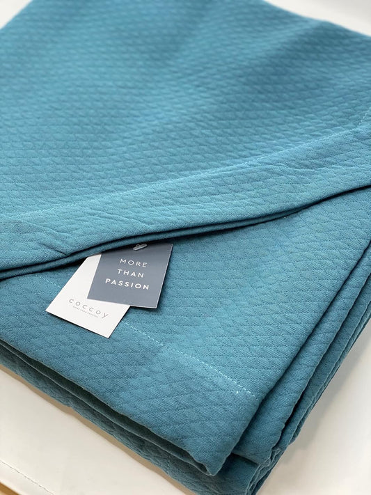 Couvre-lit à ressorts Coccoy pour lit simple en pur coton piqué couleur unie art. Idéal