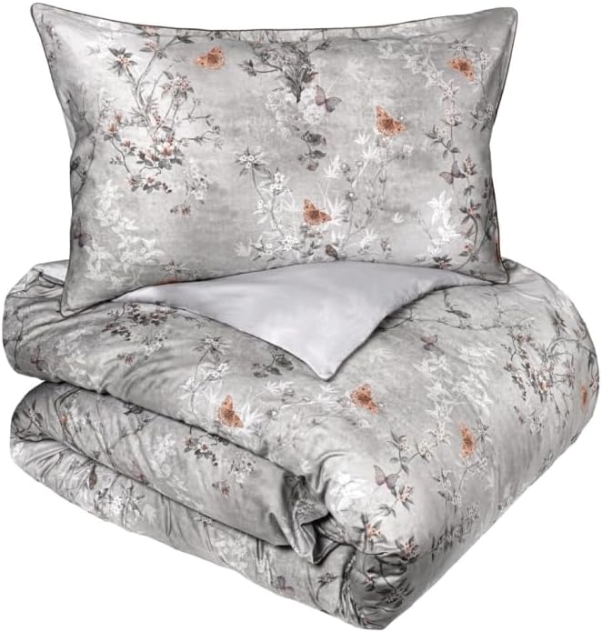 Parure de couette double Fazzini (sans drap de dessous) en satin de pur coton art. Pigments