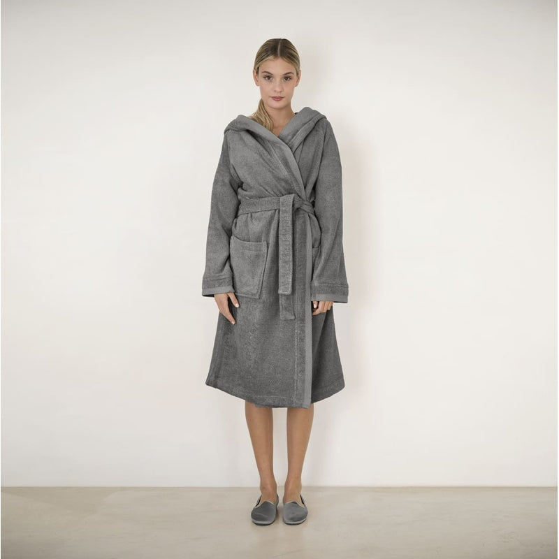 Fazzini Unisex terry bathrobe with hood art. Square