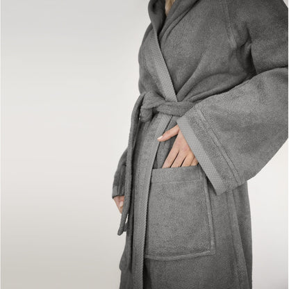 Fazzini Unisex terry bathrobe with hood art. Square